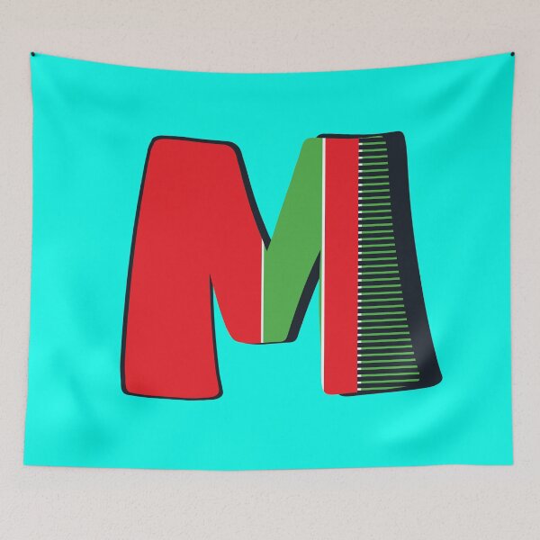 Item preview, Pop Art Letter M - Initial design of the Letter M designed and sold by Fun Funky Designs.