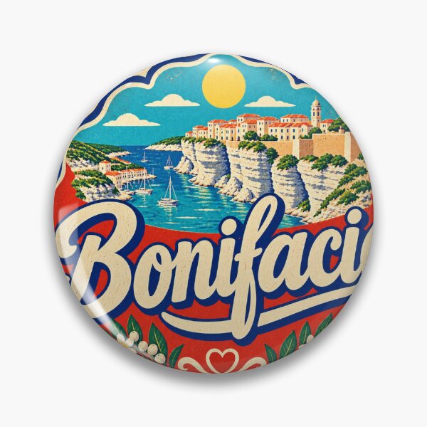 Artikelvorschau, Bonifacio, Frankreich – Reisesouvenir: Bemaltes Mittelmeerschild entworfen und verkauft von VisualArtsOasis.