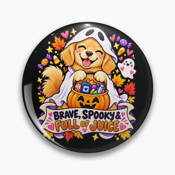 Artikelvorschau, Mutig, gruselig und voller Energie: Golden Retriever mit Typ-1-Diabetes an Halloween entworfen und verkauft von Elahi-Design.