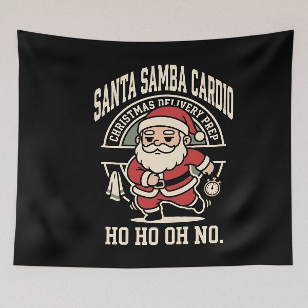 Item preview, Santa Samba Cardio Christmas Delivery Prep Fitness designed and sold by SplashTastic.