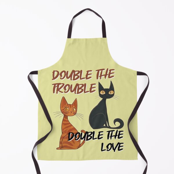 Item preview, Double the Trouble Double the Love Funny Cat Design designed and sold by UUniqueIImprint.