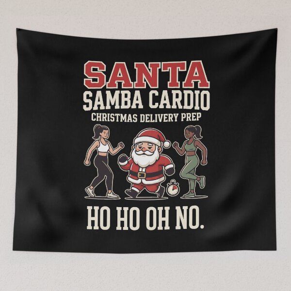Item preview, Santa Samba Cardio Christmas Delivery Prep Gym Class designed and sold by SplashTastic.