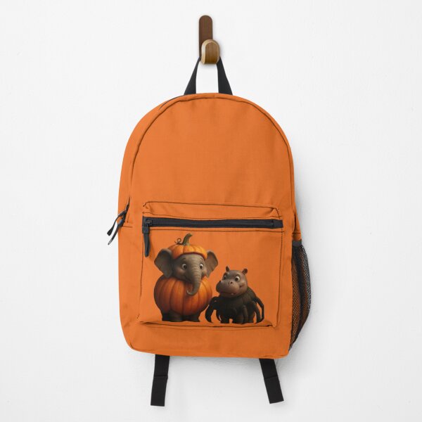 Aperçu de l'œuvre Pumpkin Elephant & Spider Hippo Halloween Squad | Adorable Halloween Animals créée et vendue par Catfcreations.