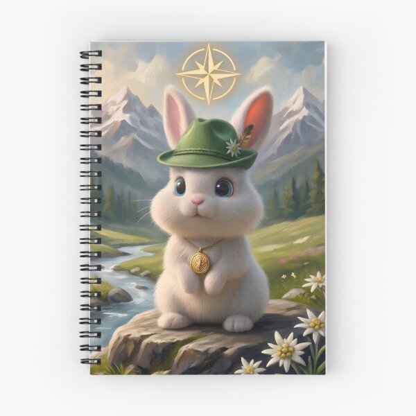 Item preview, Alpine Explorer Bunny in Mountain Nature designed and sold by Pawzenix.
