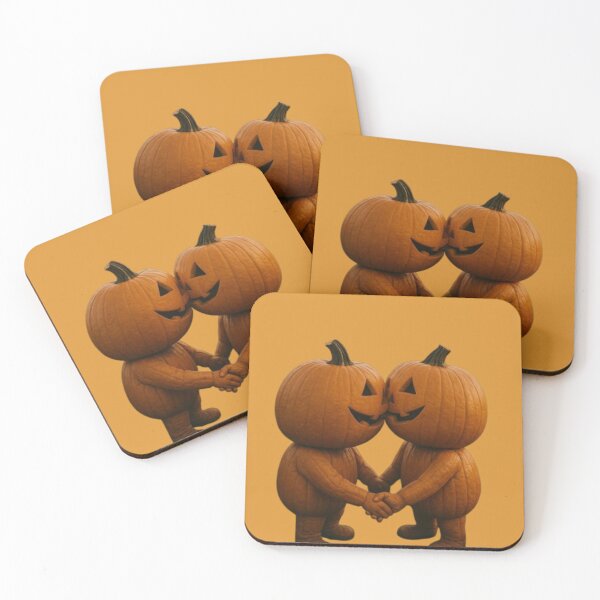 Aperçu de l'œuvre Together We Glow ? – Cute Pumpkin Friends créée et vendue par Catfcreations.