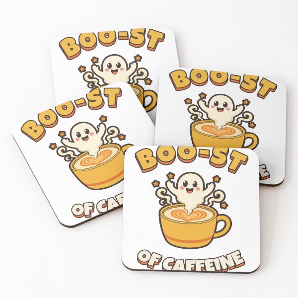 Item preview, Boo-st of Caffeine Cute Ghost Latte Retro Halloween Coffee Lover designed and sold by MiniSaga Shop.