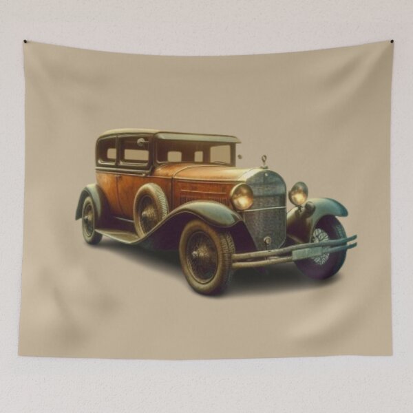 Item preview, Vintage Elegance on Wheels | Classic Retro Car designed and sold by Catfcreations.