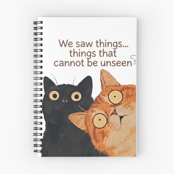 Item preview, We Saw Things Cannot Be Unseen Funny Staring Cats designed and sold by UUniqueIImprint.