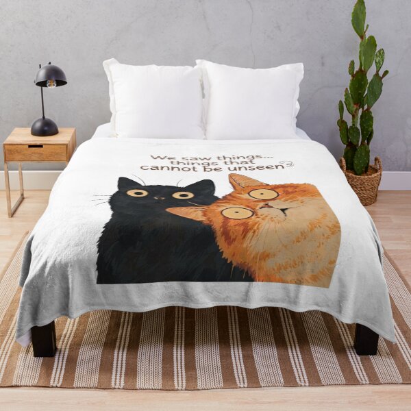 Item preview, We Saw Things Cannot Be Unseen Funny Staring Cats designed and sold by UUniqueIImprint.