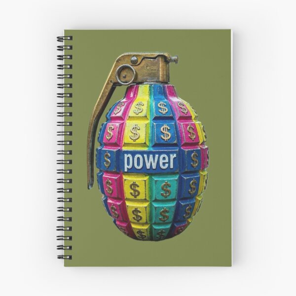 Aperçu de l'œuvre Money Power Grenade – The Explosive Power of Money créée et vendue par Catfcreations.