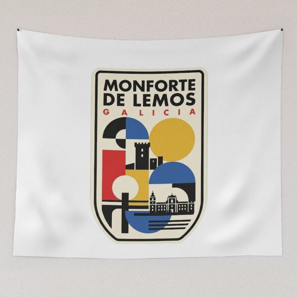 Artikelvorschau, Geometrische Retro-Skyline von Monforte De Lemos Bauhaus entworfen und verkauft von k3rstman1.
