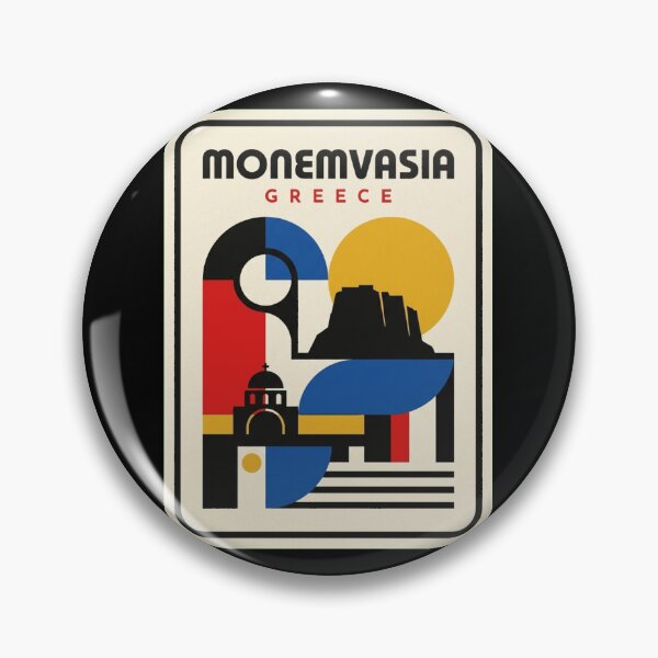 Item preview, Retro Monemvasia Bauhaus Geometric Skyline designed and sold by k3rstman1.