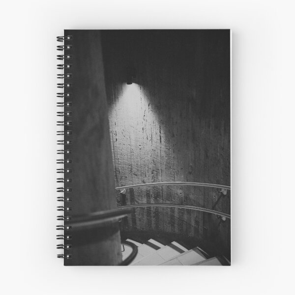 Item preview, Monochrome Spiral Staircase With Concrete Wall And Spotlight designed and sold by Kylodt.