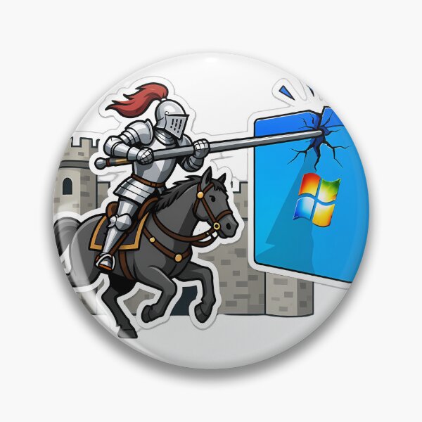 Item preview, Knight Jousting Blue Screen Of Death designed and sold by Shop of Wonders.
