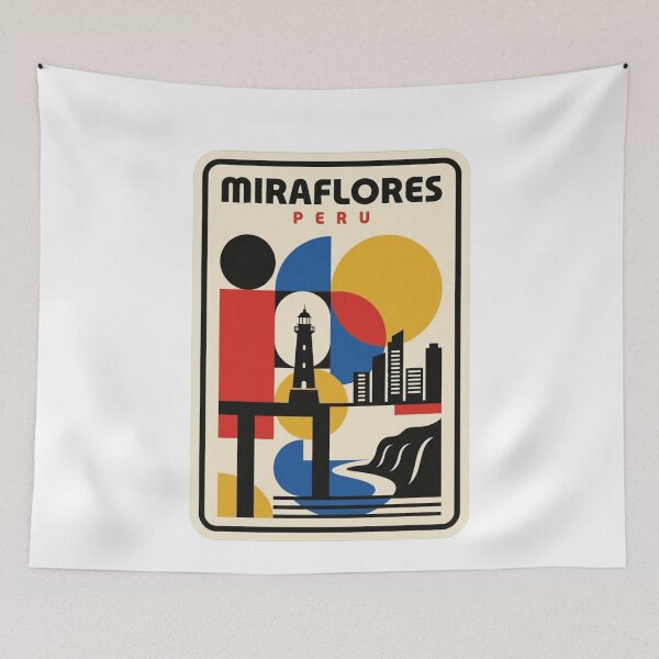 Item preview, Retro Miraflores Bauhaus Geometric Skyline designed and sold by k3rstman1.