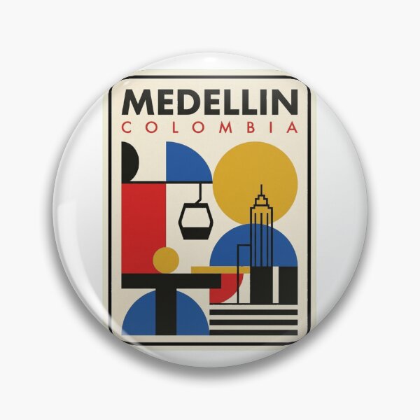 Item preview, Retro Medellin Bauhaus Geometric Skyline designed and sold by k3rstman1.