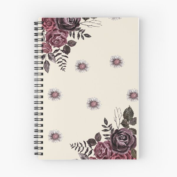 Item preview, Dark Burgundy Roses & Daisy Floral Border designed and sold by AllProCraft.
