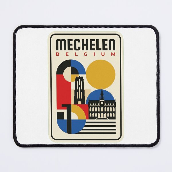 Item preview, Retro Mechelen Bauhaus Geometric Skyline designed and sold by k3rstman1.