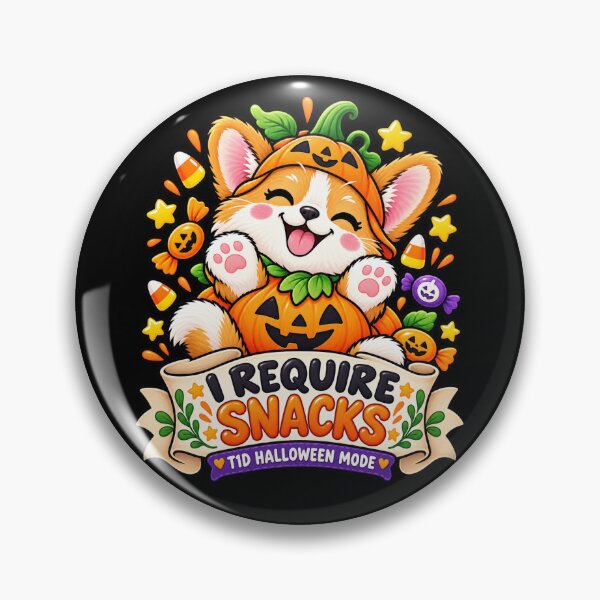 Artikelvorschau, Ich brauche Snacks T1D Halloween Corgi entworfen und verkauft von Elahi-Design.