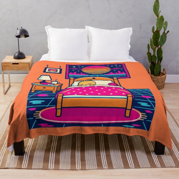 Aperçu de l'œuvre Grub In A Tiny Bed Vaporwave Cozycore créée et vendue par KungPowUnicorn.
