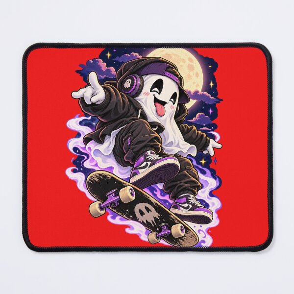 Item preview, Cute Ghost Skateboarder Neon Streetwear designed and sold by SHRETAM CO..