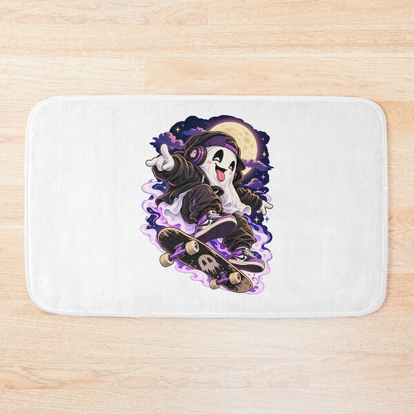 Item preview, Cute Ghost Skateboarder Neon Streetwear designed and sold by SHRETAM CO..