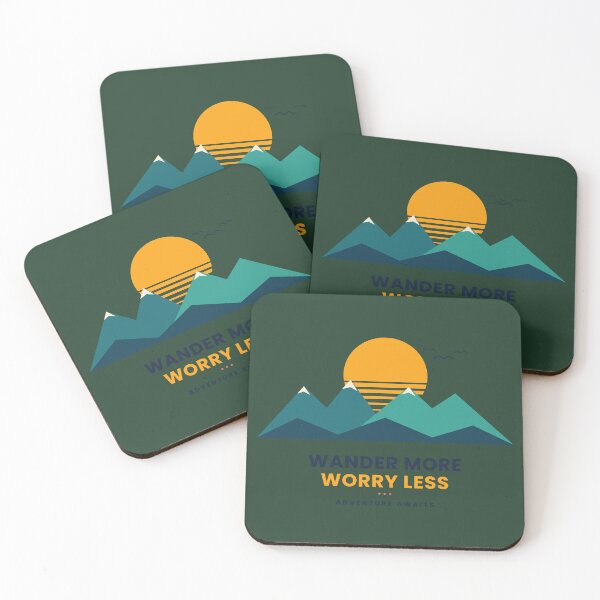 Item preview, Wander More Worry Less Mountain Sunset designed and sold by PickleballPulse.