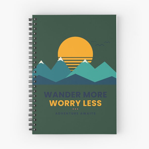 Item preview, Wander More Worry Less Mountain Sunset designed and sold by PickleballPulse.