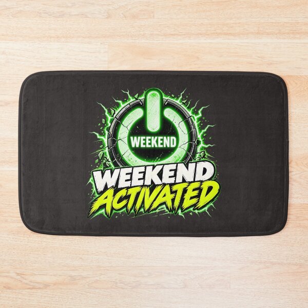 Item preview, Weekend Activated – Neon Green Power Button designed and sold by PRINTIONAL.