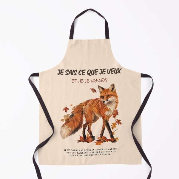 Item preview, Autumn Fox French Quote Watercolor Vintage Editorial Art designed and sold by KaBaRen.