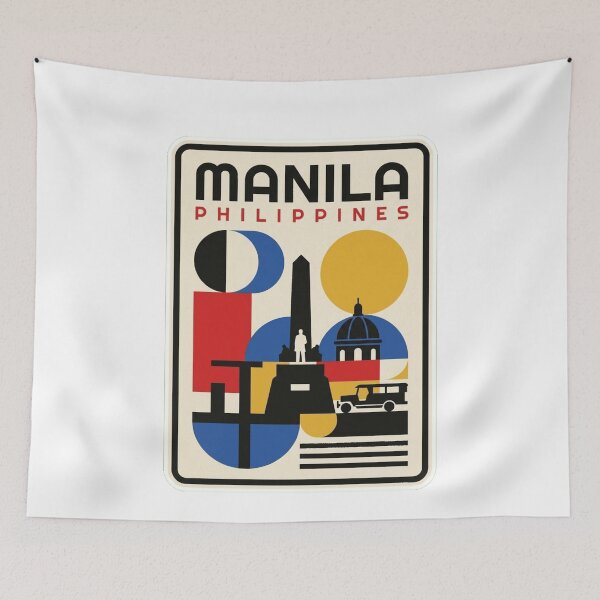 Item preview, Retro Manila Bauhaus Geometric Skyline designed and sold by k3rstman1.