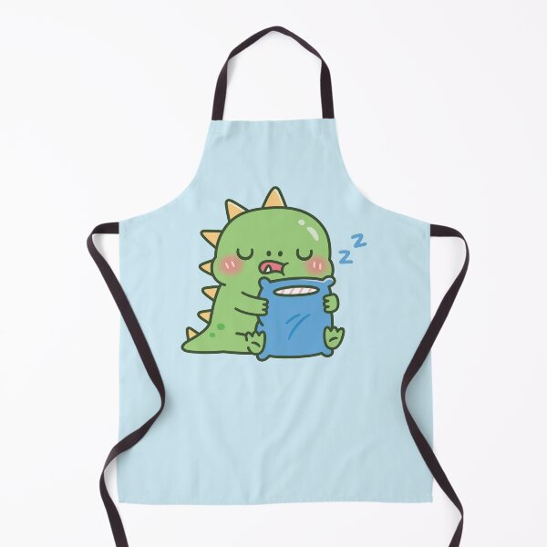 Aperçu de l'œuvre Oreiller à câliner dinosaure endormi mignon créée et vendue par rustydoodle.