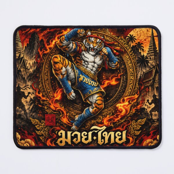 Artikelvorschau, Muay Thai Tigerkrieger Traditionelle thailändische Kampfkunst entworfen und verkauft von Fei Long Design Hub.