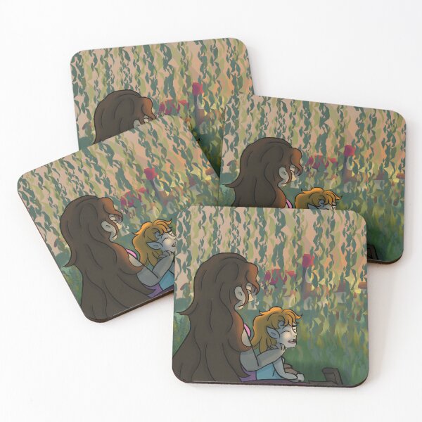 Item preview, Whimsical Evening Scene with Characters Under Weeping Willows designed and sold by Catsi-Nook-Art.