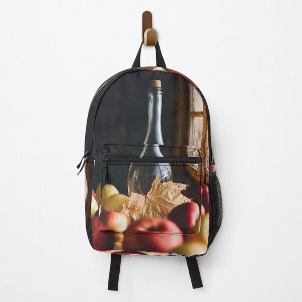Item preview, Clear Glass Bottle With Autumn Leaves And Red Apples On Window Sill designed and sold by Hiltonaw.