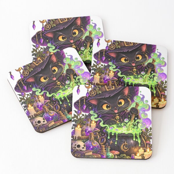 Item preview, Cute Witch Cat Potion Magical Fantasy Art designed and sold by SHRETAM CO..