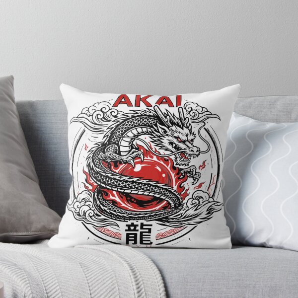 Item preview, Akai Ryu Japanese Red Dragon With Flaming Pearl designed and sold by Tsuiho_art.