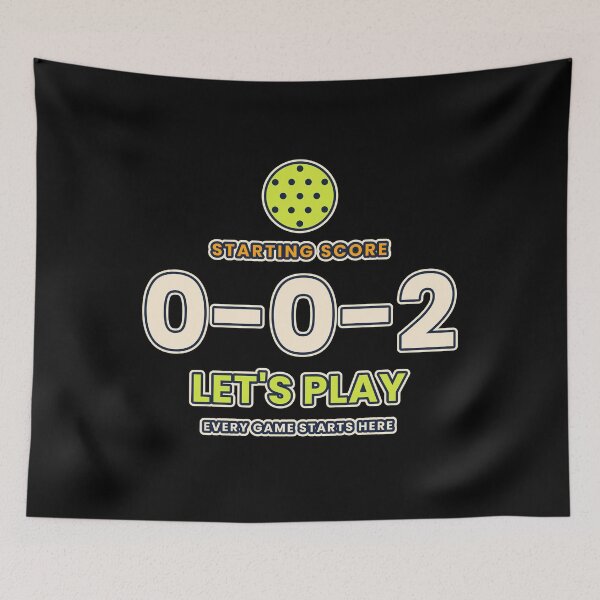 Artikelvorschau, Pickleball-Startstand 0-0-2 entworfen und verkauft von PickleballPulse.