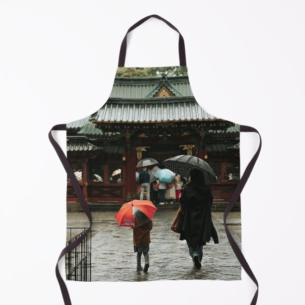 Item preview, People Holding Umbrellas In Rain At Traditional Japanese Shrine designed and sold by Hiltonaw.