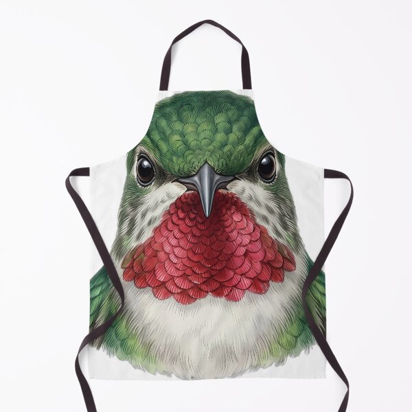 Artikelvorschau, Vintage Naturalist Ruby Throated Hummingbird Portrait — Antique Songbird Art entworfen und verkauft von Catch333.
