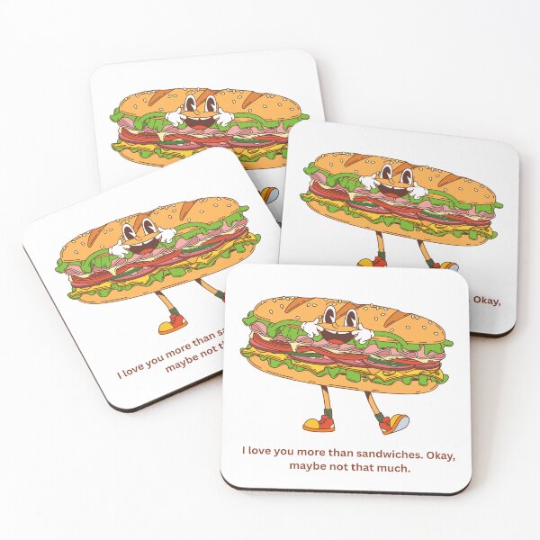 Artikelvorschau, Ich liebe dich mehr als Sandwiches – Lustiges Design entworfen und verkauft von Lakshimalsha.
