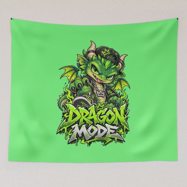 Artikelvorschau, Dragon Mode – Kawaii Dragon Graffiti Streetwear entworfen und verkauft von Visual Dept..