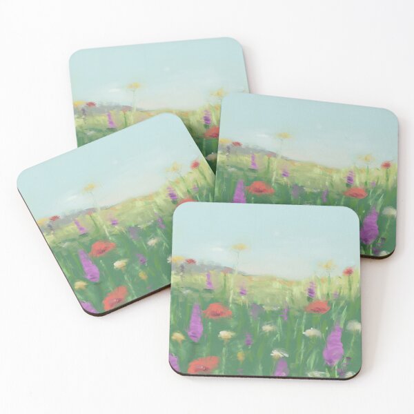 Item preview, Vibrant Flower Meadow Landscape designed and sold by Catsi-Nook-Art.