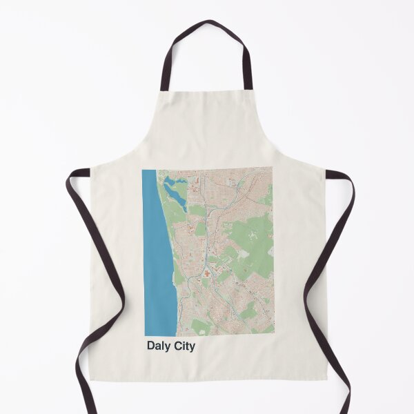 Artikelvorschau, Minimalistische Kartenkunst von Daly City entworfen und verkauft von MapsNerd.
