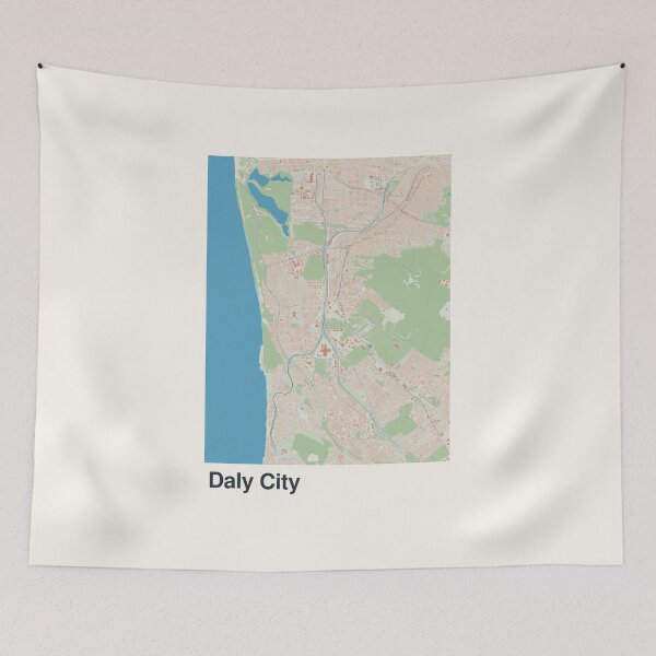 Item preview, Daly City Minimalistic Map Art designed and sold by MapsNerd.