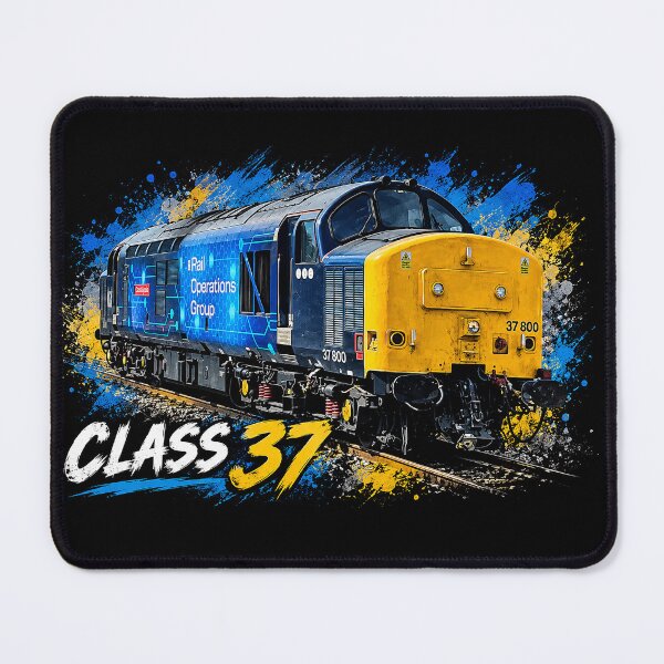 Item preview, Class 37 – British Diesel Power | Blue & Yellow Railway Art designed and sold by philpace.