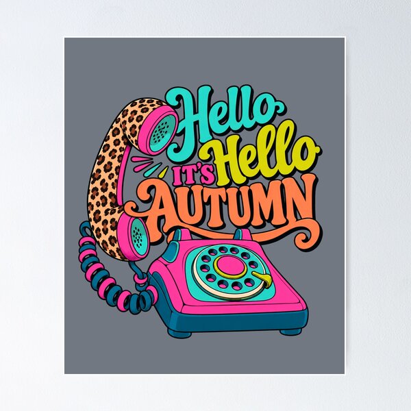 Item preview, Hello Hello It’s Autumn – Retro Leopard Phone designed and sold by Aimetoi.