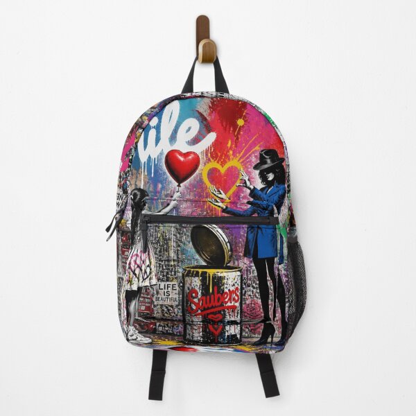Item preview, Smile Street Art - Banksy Style London Graffiti  Girl with Red Balloon  designed and sold by GrinGalore.