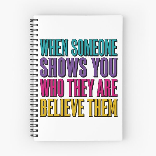 Aperçu de l'œuvre When Someone Shows You Who They Are Believe Them Retro Typography créée et vendue par IrisByJoVon.