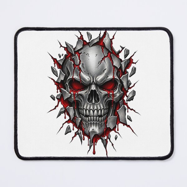 Item preview, Cracked Silver Skull designed and sold by DrawingAndText.